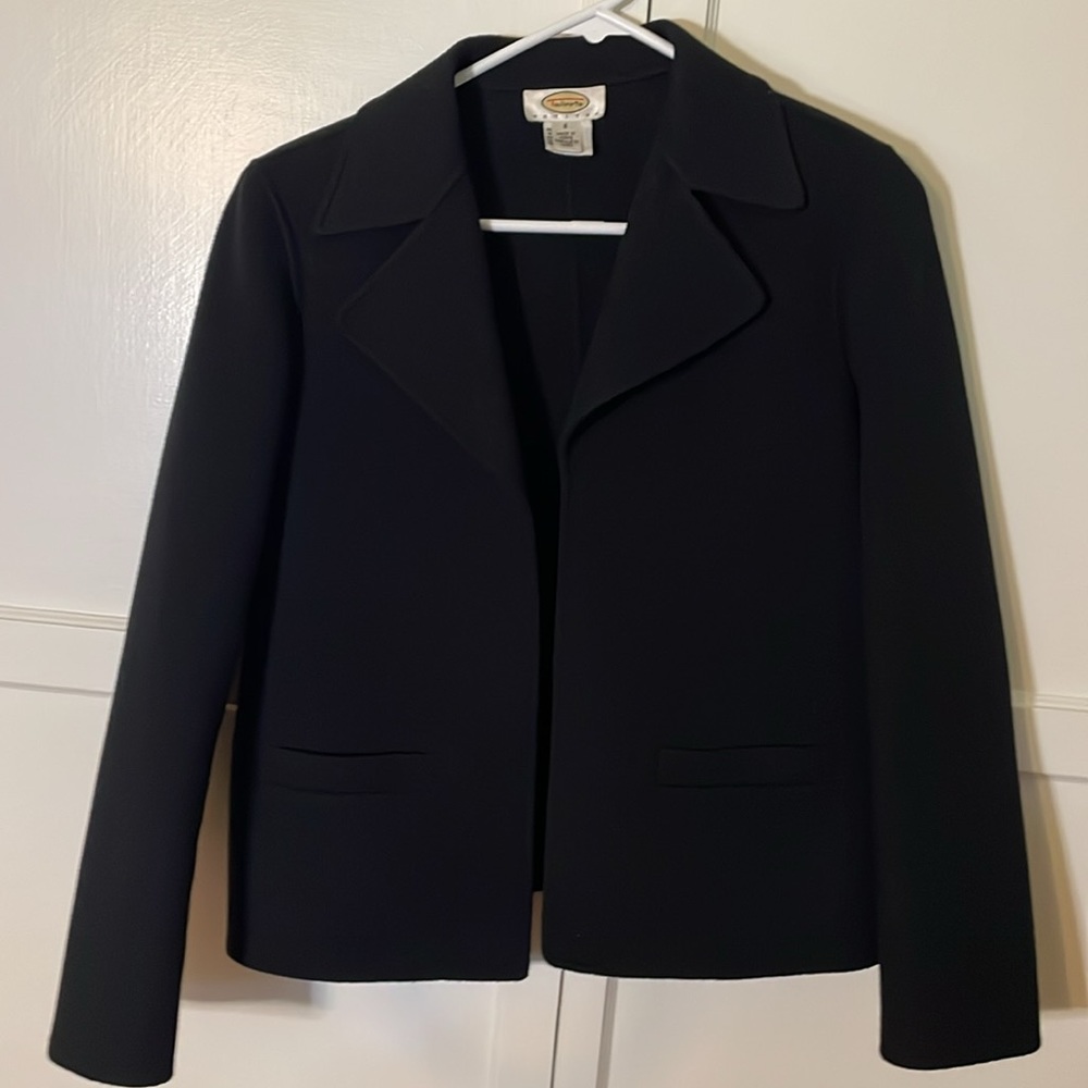 Talbots petite wool jacket.  Shoulder pads that can easily be cut out.
